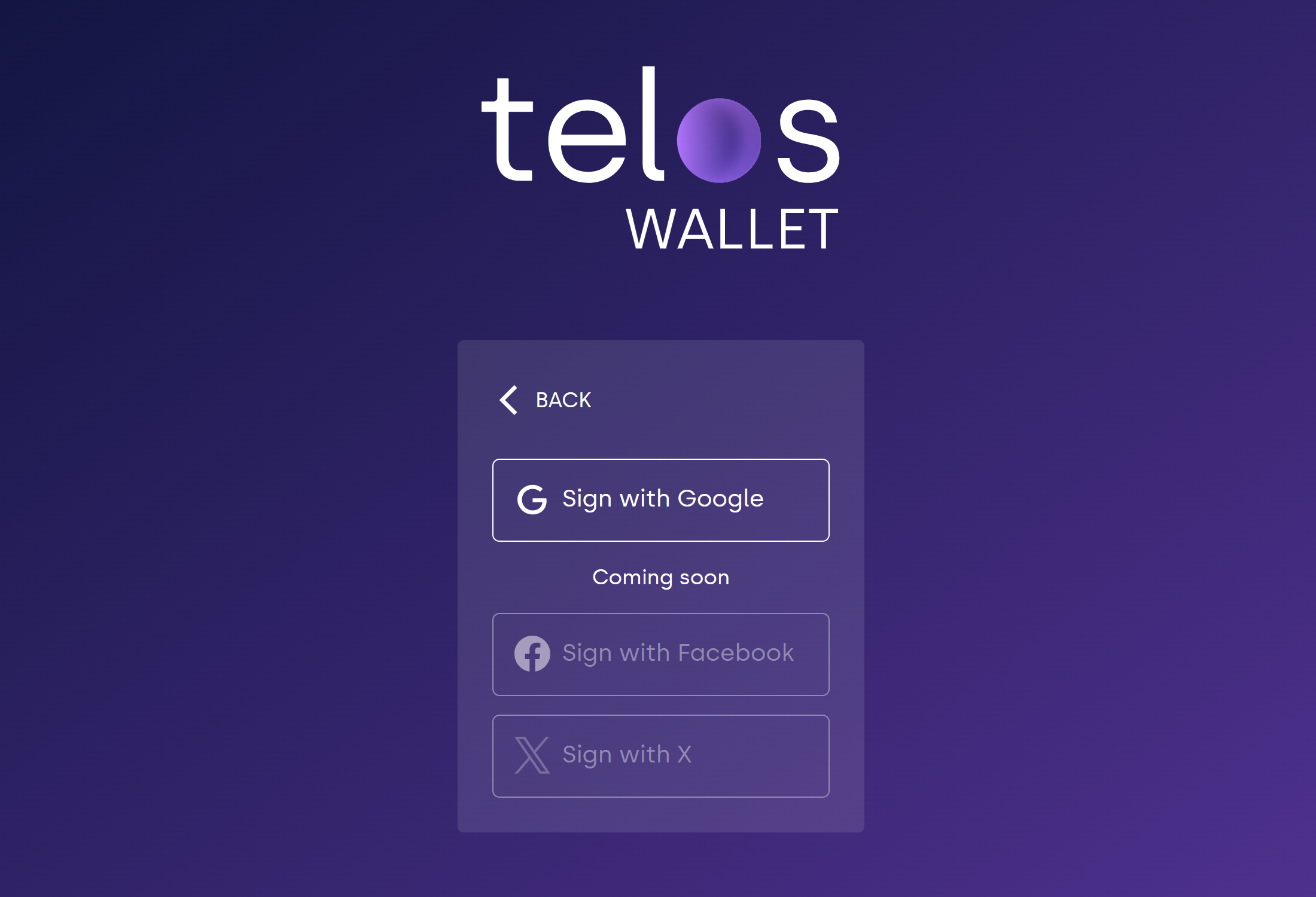 cloud wallet setup